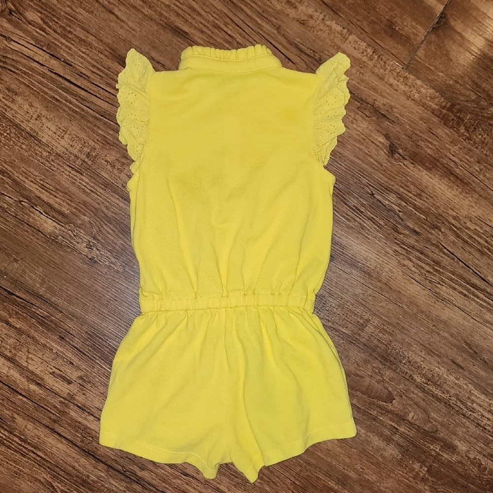 NWOT Polo Ralph Lauren Bright Yellow Kids Romper SILize 18 Months - Picture 11 of 12